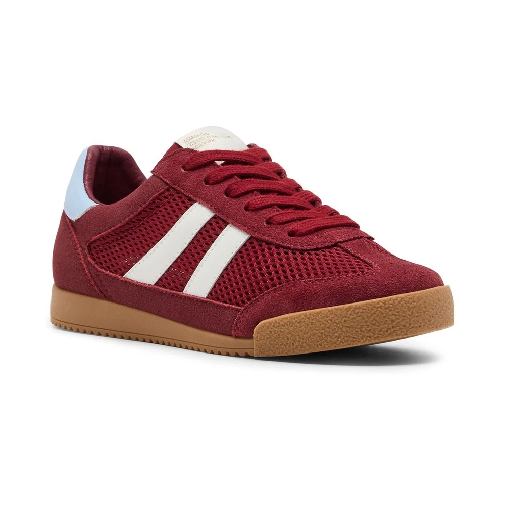 Steve Madden Women's Retro-Inspired Suede Sneaker Size 6 Burgundy